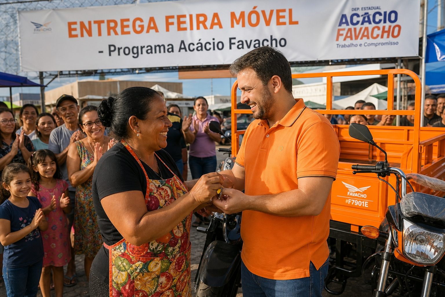 Entrega à feirante